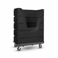 R&B Wire Products Polyethylene/Steel Poly Bulk Transport Bumper Truck, 2000 lb, Black 847BLK/PTB